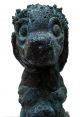 Antique Copper Fountain Heads Shaped Like Dogs Animal Patina Old Decorative Rare Metalware photo 3