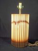Unusual Reeded Glazed Ceramic Lamp - Mid Century Modern Lamps photo 1