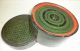 Vintage Rare Wooden Hand Crafted Barma Green Lacquer Painted Box Boxes photo 3