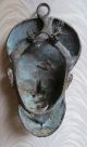 Exceptionally Rare Vintage Mid - Century Bearded Male Benin Bronze Mask Masks photo 3