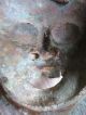 Exceptionally Rare Vintage Mid - Century Bearded Male Benin Bronze Mask Masks photo 4
