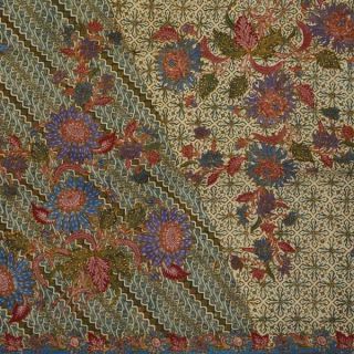 Indonesia Kain Batik Fabric Textile Clothes Wax Dye Adik Baji Vintage Gift Fa41 photo