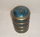 Rare Blue Cloisonne Enamel Stackable Canister Jar Box Boxes photo 1