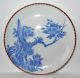 Antique Japanese Kutani Igezara Blue White Porcelain Bird&blossom Tree Plate Plates photo 5