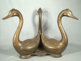 Mid Century Modern Brass Swan Table Base photo