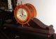 Antique Waterbury Brass Ships Wheel Jeweled Ships Clock W/ Footed Stand N/r Clocks photo 1