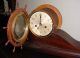 Antique Waterbury Brass Ships Wheel Jeweled Ships Clock W/ Footed Stand N/r Clocks photo 3
