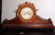 Antique Waterbury Brass Ships Wheel Jeweled Ships Clock W/ Footed Stand N/r Clocks photo 8