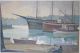 Vintage Ross Gill (1887 - 1969) Harbor Gouache Painting - Pacific Coast Artist Other photo 1