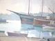 Vintage Ross Gill (1887 - 1969) Harbor Gouache Painting - Pacific Coast Artist Other photo 3