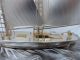 Very Large Vintage Signed 2 Masted Japanese Takehiko Sterling Silver Yacht Ship Other photo 11