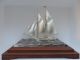 Very Large Vintage Signed 2 Masted Japanese Takehiko Sterling Silver Yacht Ship Other photo 1