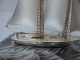 Very Large Vintage Signed 2 Masted Japanese Takehiko Sterling Silver Yacht Ship Other photo 3
