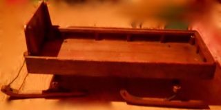 Antique Vintage Late 19th Century Early 20th - Century Wood Sled From Norway photo