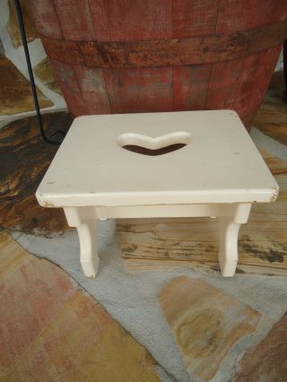 Early Child ' S Primitive Wood Foot Stool Bench photo