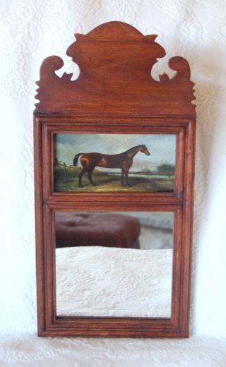 Horse Portrait Mirror Colonial Williamsburg Chippendale - Style New 19 X 9 Lovely photo