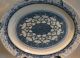 Antique Royal Crown Derby Blue & White Pottery Big Oval Platter Tazza Leopold Plates & Chargers photo 2