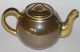 Vintage Fraunfelter Teapot 336 Circa 1925 Lustreware Gold Individual Size Rare Art Deco photo 2