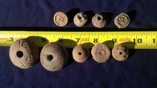 Bundle Of 26 Precolumbian Sculpture Beads,  Spindle Whorls,  One Frog ($4.  99 Per) photo