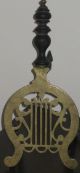 19th Century England Antique Longfields Harp Shaped Standing Brass & Iron Trivet Trivets photo 11