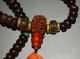 Tibet Old Prayer Bead Baltic Amber Worry Turquoise Nanhong Agate Rosary Necklace Tibet photo 3