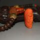 Tibet Old Prayer Bead Baltic Amber Worry Turquoise Nanhong Agate Rosary Necklace Tibet photo 4