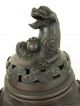 Edo Period (1615 - 1867ad) Carving Of A Bronze Incense Burner : 10 1/2 