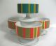 4 Mid Century Footed Custard Pudding Dessert Cups Bowls Ceramic Retro 50s Modern Mid-Century Modernism photo 1