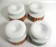 4 Mid Century Footed Custard Pudding Dessert Cups Bowls Ceramic Retro 50s Modern Mid-Century Modernism photo 2