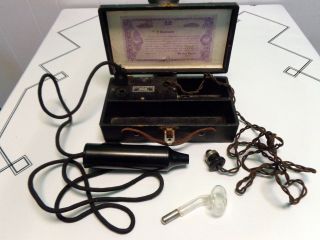 Antique Violet Ray Quack Medicine Device Vtg Violetta Baby Type A Bleadon Dun Co photo