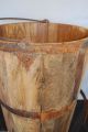 Vintage Dla16 Wooden Buckets Old Type Antique Wate Well Apples Pails Rings Farm Primitives photo 7