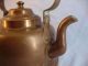Antique Karl Olsen Stavanger Norway Large Dovetailed Copper Tea Pot Kettle 5 Primitives photo 2