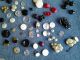 Pearl Glass Plastic Shell Antique Vintage Buttons Victorian Deco Old Buttons photo 4