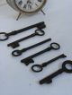 Selection Of Six Old Antique French Large Black Chateau Keys - Collectables Locks & Keys photo 2