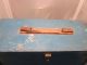 Wood Tool Box Chest Blue Chipped Paint Vintage Wooden Handle Missing Primitives photo 3