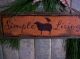 Simple Living Sheep And Crow Wood Sign - Primitive Vintage Victorian Shabby Old Primitives photo 1