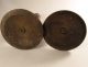 Antique 1800s Hand Turned Wooden Candlesticks Primitives photo 3