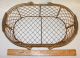 Rusty Primitive Oval Chicken Wire Market Basket Double Handles Fine Detail Primitives photo 2