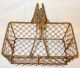 Rusty Primitive Rectangular Chicken Wire Market Basket Double Handles Primitives photo 1