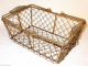 Rusty Primitive Rectangular Chicken Wire Market Basket Double Handles Primitives photo 2