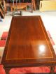 Solid Mahogany Council Craftsman Chippendale Desk With Banded Inlay Inlayed Top Post-1950 photo 3