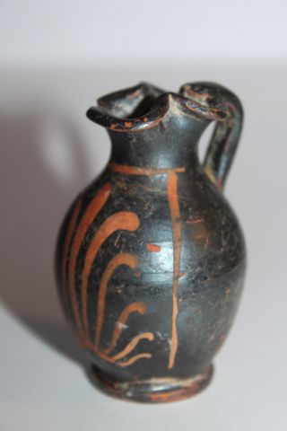 Quality Ancient Greek Hellenistic Pottery Olpe Wine Jug 3rd Century Bc photo