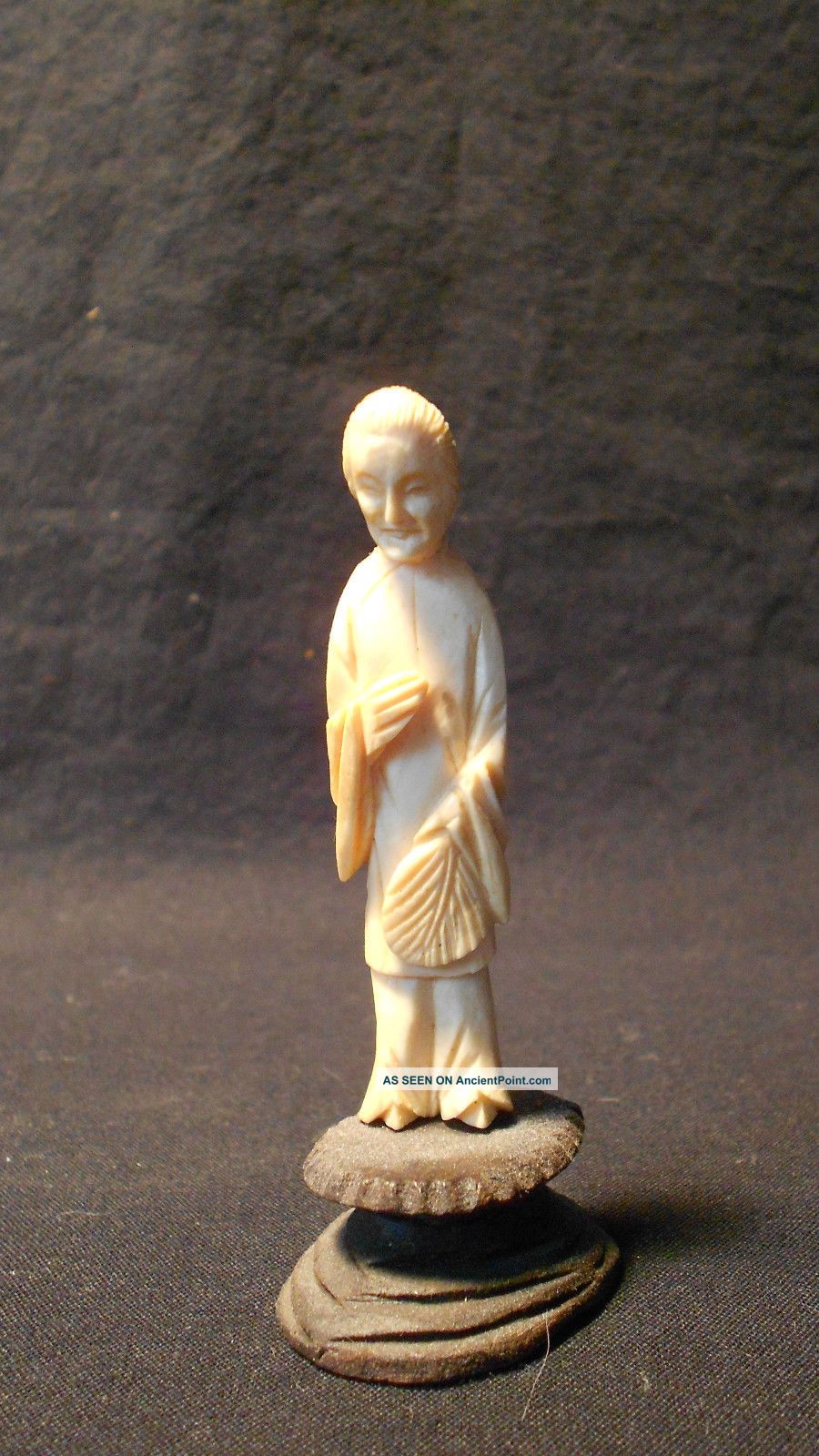 Antique Chinese Carving,  Very,  Statue Of Women Figure Men, Women & Children photo