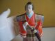Japanese Antique Bushi Doll Figure Clay Tsuchi Doro Made Have A Sword Dolls photo 7