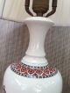 2 Vintage Table Lamps Hand Painted,  Double Marble Base Italy,  Excellent Lamps photo 9