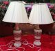 2 Vintage Table Lamps Hand Painted,  Double Marble Base Italy,  Excellent Lamps photo 10