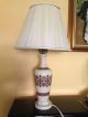 2 Vintage Table Lamps Hand Painted,  Double Marble Base Italy,  Excellent Lamps photo 1