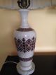 2 Vintage Table Lamps Hand Painted,  Double Marble Base Italy,  Excellent Lamps photo 2