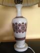 2 Vintage Table Lamps Hand Painted,  Double Marble Base Italy,  Excellent Lamps photo 3