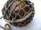 Rare Knob Marked 4+1/2 Inch Tall Nw Glass Company Glass Float Amber Ball (1004) Fishing Nets & Floats photo 3